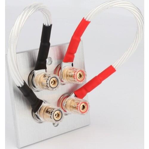 Preffair 4pcs Odin JUMPER LINKS 20cm HIFI Jumper audio Cable OFC Speaker Cable Pure Copper Spade Plugs to Spades