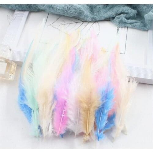 50pcs Colorful Turkey Plume10-15cm/4-6Inch Rooster Feathers DIY For Festival Wedding Crafts Decoration Feather Accessories