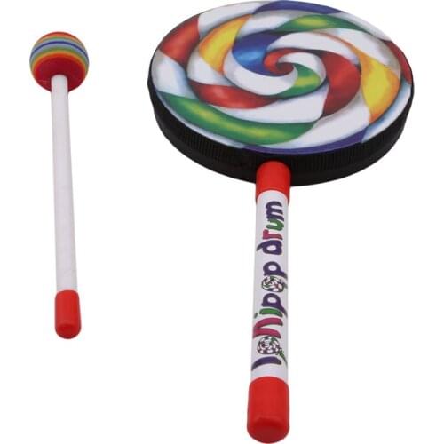 Carl Percussion Instrument 4/ 6 Inch Lollipop Drums Music Teaching Aid Musical Toys