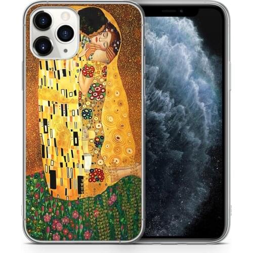 Gustav Klimt The Kiss Phone Case New Fashion Cover Transparent for Iphone 12 Mini 11pro Max Se2020 6 6s 7 8plus X XS XR Xsmax