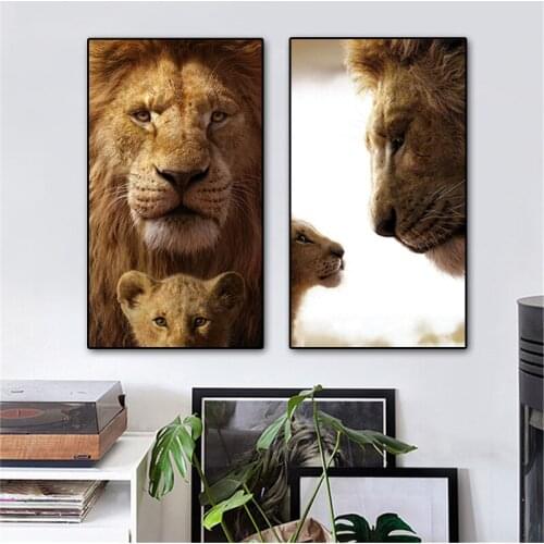 Nordic Canvas Art Painting Lion Animals Posters and Prints Wall Art Decoration Picture for Living Room Home Decor Wall Paintings