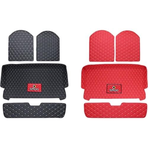 Leather Car Surrounded Trunk Mat Protection Pad Stylish Stowing Tidying Antifouling Pad Accessories for 15-19 Smart 453 Fortwo