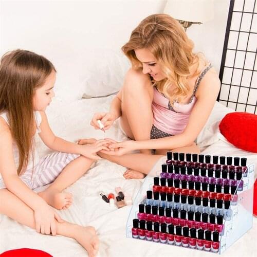 Nail Polish Organizer 6 Layers Acrylic Nail Polish Rack Acrylic Display Nail Polish Holder for Organize and Storage