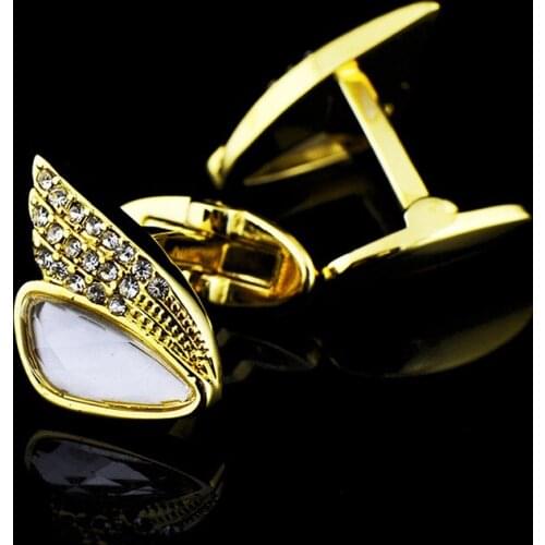 New Zircon Cufflinks Fashion Mens Business Reception Wedding Celebration French Shirt Jewelry Gifts High-end Crystal Cuff Links