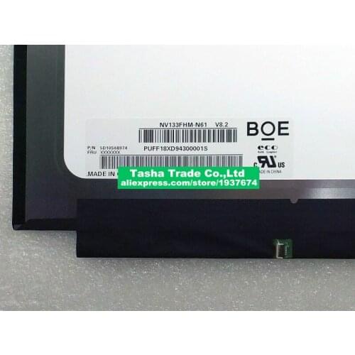 NV133FHM-N61 IPS eDP 30 pin 1920X1080 Laptop LED SCREEN Panel NV133FHM N61 matrix 72% NTSC