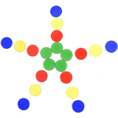 50Pcs Plastic PRO Count Bingo Chips Markers for Bingo Game Cards 1.5cm 4 Colors Random Color