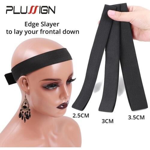 Plussign Wig Accessories 2.5/3/3.5Cm Black Elastic Band For Wig/Lace Frontal Closure Making Adjustable Elastic Band For Wigs