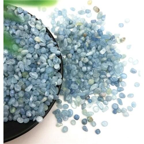 Drop Shipping 50g 5-8mm Natural Crystal Aquamarine Stone Tumbled Gemstone Beads Healing Reiki Natural Stones and Crystals