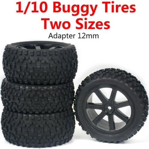 RC Car Parts 1/10 Off-road Vehicle Tires Wheels Remote Control Model Cars all-terrain Buggy Tire Wheel 94107 12mm Adapter