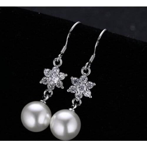 S925 pure earrings female earrings snow Earrings