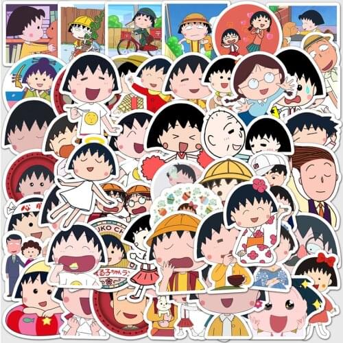 10/30/50Pcs/ Anime Cherry Maruko Sticker Laptop Guitar Motorcycle Luggage Skateboard Bike Waterproof Sticker Wholesale