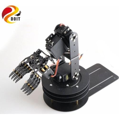 SZDOIT 5-Axis Metal Robotic Arm 360 ° Rotating Base Industrial 5 DOF Robot For Arduino Multifunction Robot DIY Education