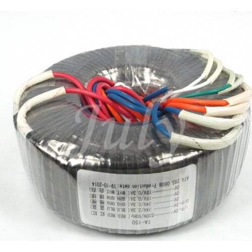 Toroidal transformer 120W dual 24V (2.3A) + dual 15V (0.3A) toroidal power transformer, oxygen-free copper enameled wire