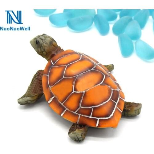 NuoNuoWell Aquarium Ornament Resin Polyresin Turtle Tortoise Fish Tank Decoration
