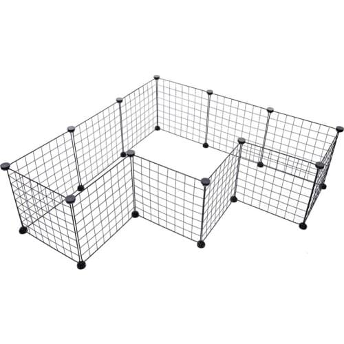 High quality 6pcs Free Combination Metal Pet Indoor Fence Yard Pet Fence Pet House Easy to Assemble for small medium cats dogs