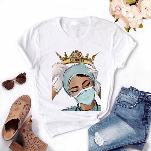 2020 Womens Nurse Queen T-shirts Girl Summer 90s Ullzang Harajuku Ture Hero Cropped T Shirt ,Drop Ship
