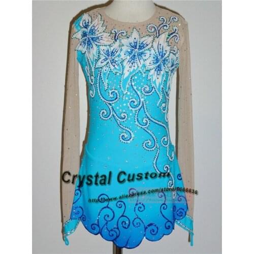 2016 Figure Skating Dress Fashion New Brand Vogue Figure Skating Competition Dress For Women DR3080