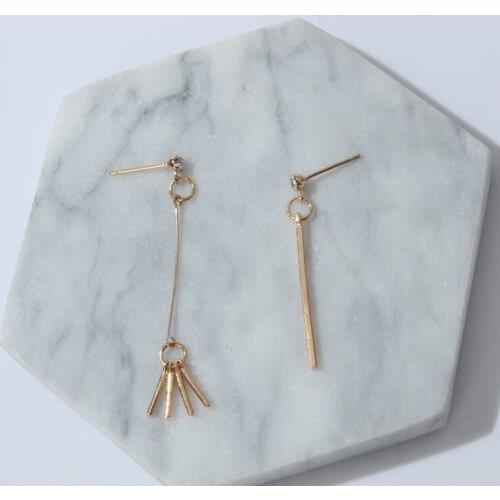 2020 Korea Korean Fashion Asymmetric Long Chain Earrings Elegant Crystal Jewelry Little Tassel Pendant Ms. Brincos Big Discounts