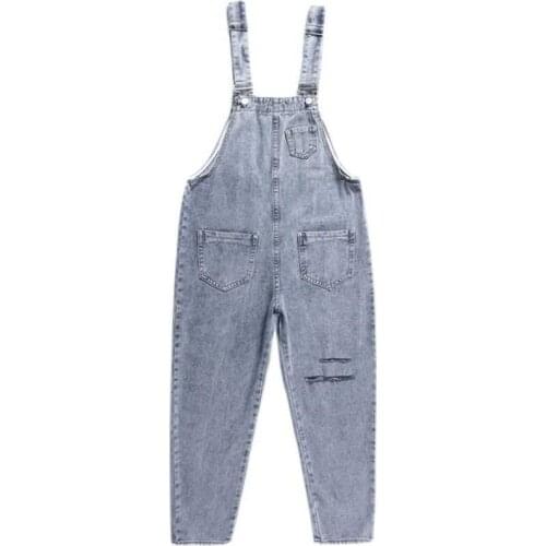 2021 Spring Autumn New Retro Denim Wide Leg Pant Elegant Jumpsuit Women Jeans Casual Jumpsuits Bodycon Rompers Clothes Overalls