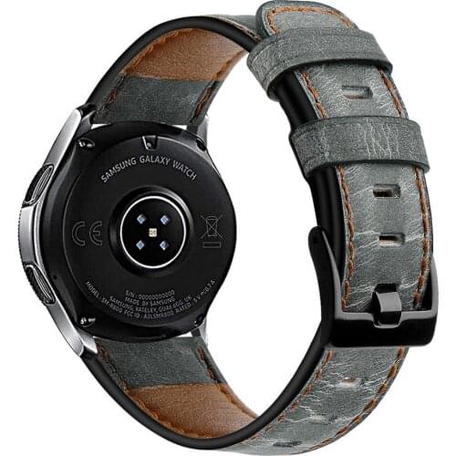 22mm leather correa for Samsung Galaxy Watch 46mm gear S3 Frontier Classic band belt for huawei watch gt 2 Strap Bracelet Wrist