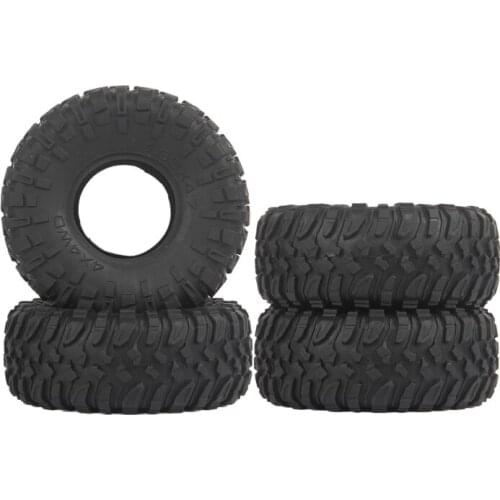 4PCS 120MM 1.9 Rubber Wheel Tires Tyres for 1/10 RC Crawler Car Axial SCX10 90046 SCX10 III AXI03007 Traxxas TRX4 D90