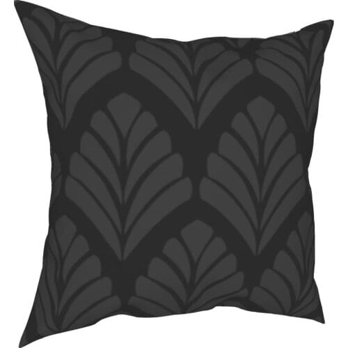 Dark Floral Leaves Pattern Pillow Case Home Decorative Texture Cushion Cover Throw Pillow for Sofa Double-sided Printing