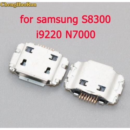 ChengHaoRan 2-10PCS micro mini USB jack socket 7 pin connector for samsung S8300 S5830 N7000 S8000 I9220 S3930 charging port