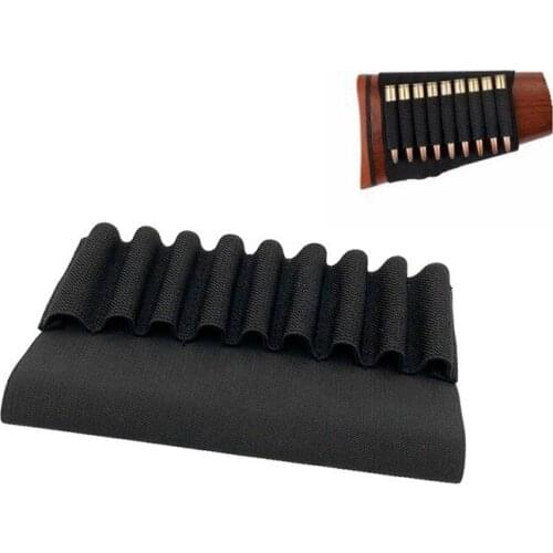 Outdoor Multifunctional Tactical Support Cover 9-hole Bullet Bag Special Bullet Set for Hunting Rifle Butt Cheek Bag