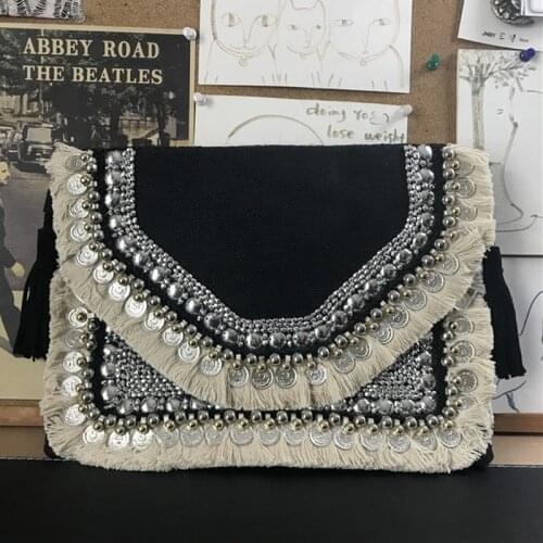 DOYUTIG Brand Summer Fresh Bohemia Design Indian Handmade Cross-body Bags & Clutches Womens Antique Ethnic Embroidery Bags F759