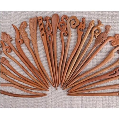 Chinese Traditional Hairpins Classical Wooden Hair Pin Item No. 1~15 Y-A