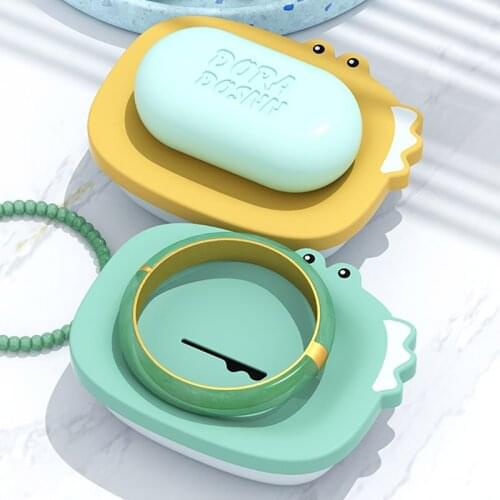 Creative Bitumen Soap Box Takes Cover Lovely Household Big Dish Cartoon Plastic Toilet Contracted Nordic Style Double Layer Ins