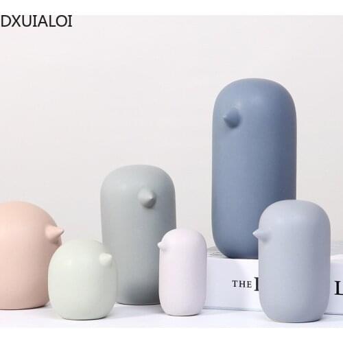 Creative Nordic Colored Ceramic Bird Home Decoration Crafts Small Animal Decoration Living Room Bedroom Decoration DXUIALOI