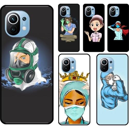 Cartoon Medicine Doctor Nurse Case For POCO M3 F2 F3 X3 Pro Phone Cover For Xiaomi Mi 11 Ultra 10T Pro Mi Note 10 Lite