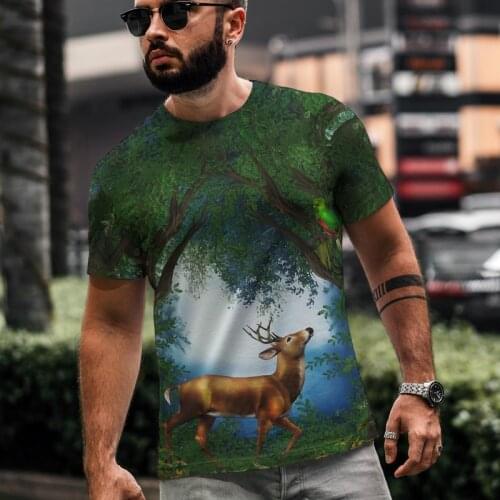 New Design Fashion leisure Party Men T-shirt Gothic Dream Jungle Animal Series 3D Printed T-shirt Short Sleeve O-neck XXS-6XL