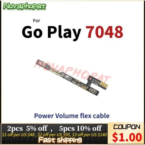 Novaphopat For Alcatel One Touch POP 2 5042 OT5042 5042D Power On Off Volume Up Down Switch Key Button Flex Cable