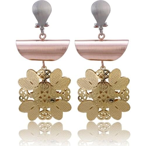Wholesale New Fashion Bead Drop Earrings For Women Wholesale Trendy Jewelry Gold/Silver/Rose Color Three color Bead Drop Earring