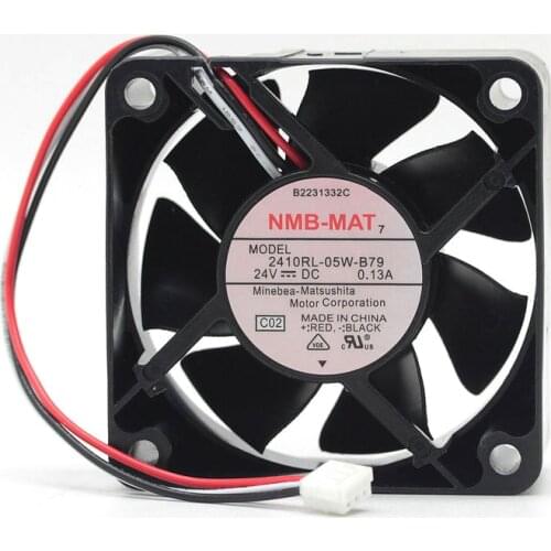 Original For NMB 2410RL-05W-B79 24V 0.13A double ball bearing 6025 variable frequency cooling fan