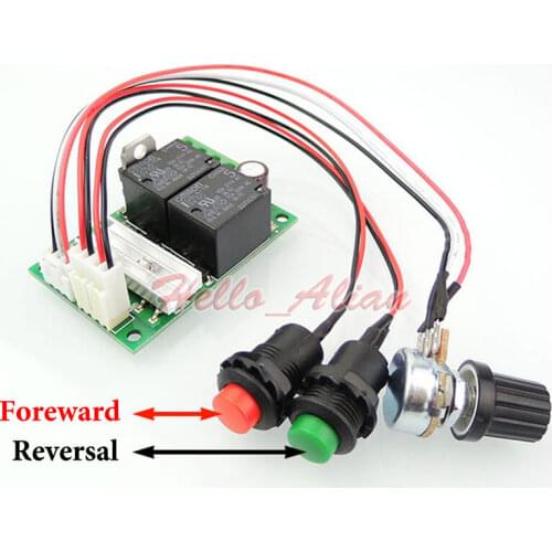 DC 6V-24V 9V 12V 18V 3A PWM DC Motor Speed Controller CW CCW Reversible Switch Motor Speed Regulator 0-100