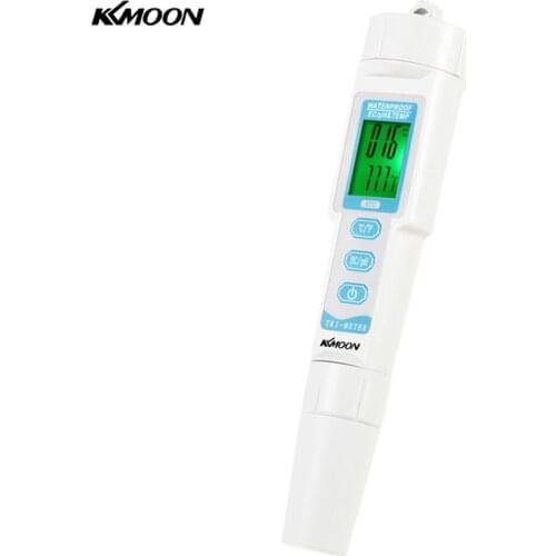 KKmoon Professional Water Quality Tester Monitor Portable Pen Type 3 in 1 Multi Parameter PH EC Temp Meter Acidometer