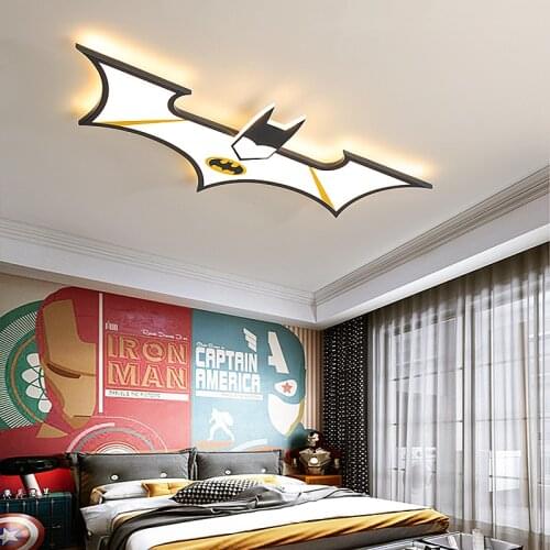 Modern Ceiling Lamp Childrens Kid Living Room Led Bedroom Bat Lighting Fixtures Ultra-thin Study Hall Restaurant Decor Light
