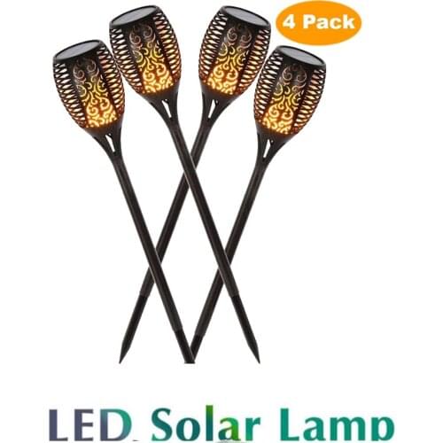 1/8 pcs Waterproof Flickering Flame Solar Torch Light Garden Lamp Outdoor Landscape Decoration Garden Lawn Light