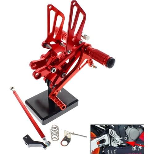 CNC Piede Del Motociclo Pioli Resto Pedali Pedane Posteriore For Honda CBR600 F4I F2 F3 F4 2001-2004 2002 2003