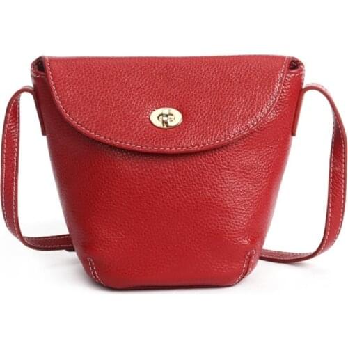 Womens Bag Cow Leather Crossbody Shoulder Bag Fashion Small Lady Flap Purse Female Bag Valentine Present Gift For Girl