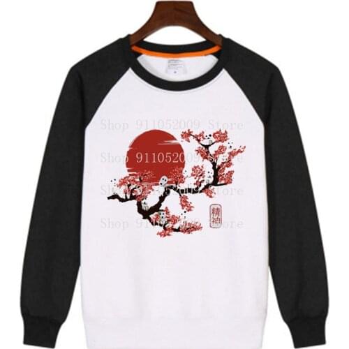 Totoro Ghibli Harajuku Kawaii Miyazaki Print Crew Neck Pullover Hoodie Women black Sleeves White Sweatshirt Variety Optional