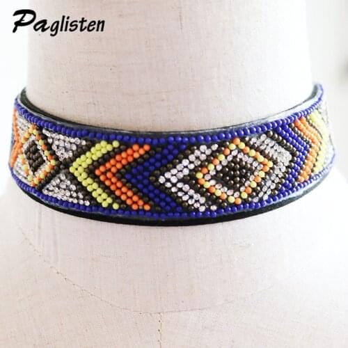 PAGlisten Black Velvet Choker Necklaces fashion gothic chocker flower rhinestone statement necklace women jewelry