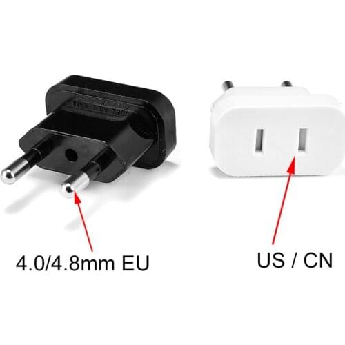 1pcs Power Plug Adapter US To EU Euro Europe Plug Power Plug Converter Travel Adapter US to EU Adapter Electrical Socket