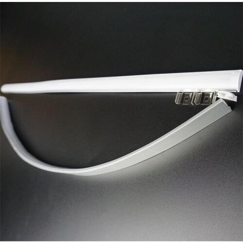 10-40pcs 200cm Flat U Type 6mm Height Slim Led Aluminium Profile Flexible Channel Bendable Matte Diffuser Bar Light Housing