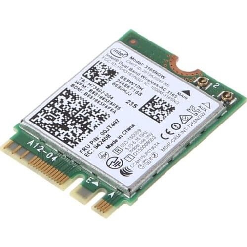 3165AC 00JT497 Dual Band 2.4G/5G Wireless WiFi Network Card For Lenovo E460 E560 E470 E570