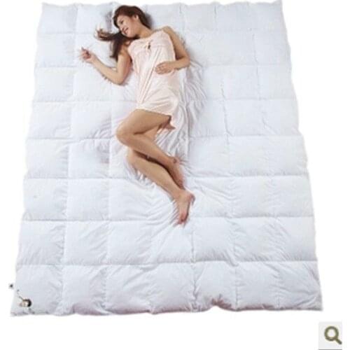 410 GSM Top Grade White goose Down Quilt Doona Comforter Blanket Queen 210X210cm Or Make Any Size