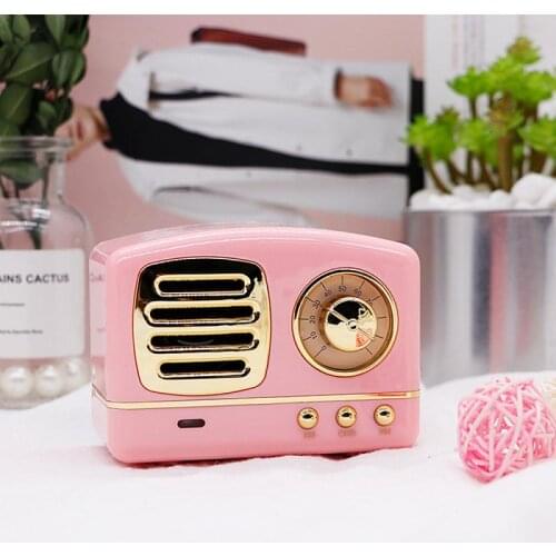 Retro Bluetooth Speaker Portable Vintage Mini Wireless Loudspeaker Sound System 3D Stereo Music Surround Subwoofer caixa de som